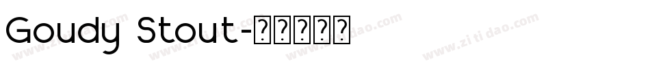 Goudy Stout字体转换